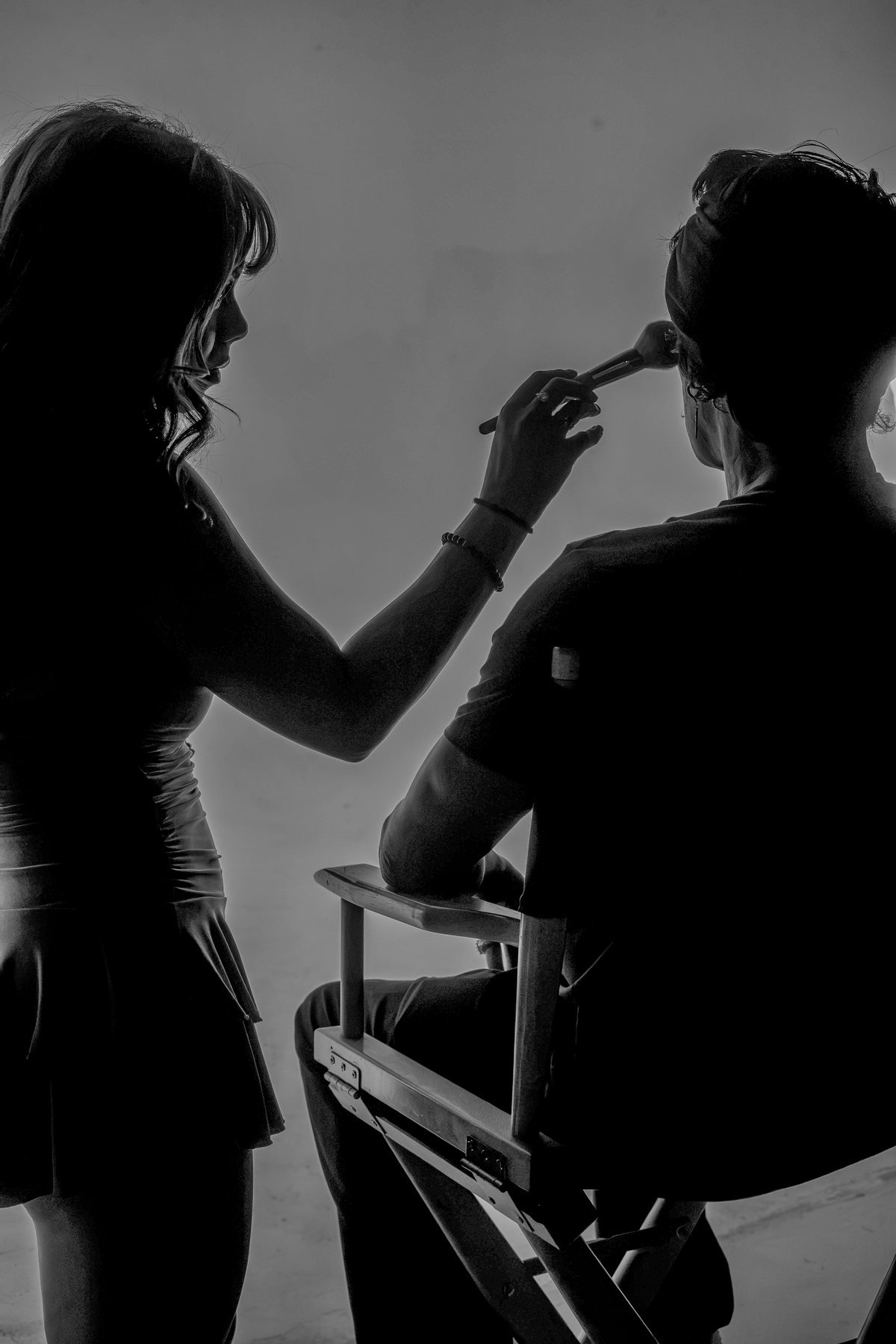 Backstage getting into costume
